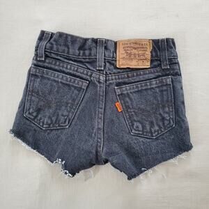 Vintage Levi's Black Cutoff Shorts Orange Tab 5t